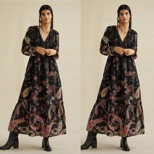 New Anthropologie Paisley Maxi Dress US